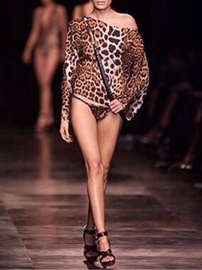 Tom Ford for Yves Saint Laurent S/S 2002 Safari Collection Silk Blouse Fr. 38- 6